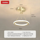 Axyaa LED Circle Ceiling Light Black Gold Lustres Home Decor Fixture