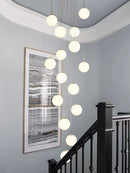 Axyaa Modern LED Stairs Chandelier for Dining Room Living Room Decor Lighting