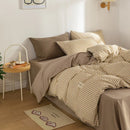 Axyaa Plaid Queen Size Duvet Cover Set with Sheets - High Quality Skin Friendly Bedding