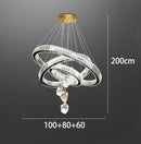 Axyaa Crystal Chandeliers: Modern LED Hanging Ceiling Lamp for Living Room Lighting