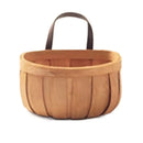 Axyaa Hand-woven Wood Kitchen Storage Basket with Handle