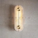 Axyaa Nordic Modern Marble Wall Lamp, Gold/Black Metal LED Sconce for Home Indoor Decor