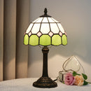 Axyaa 8 Inch Stained Glass Table Lamp - Mediterranean Series