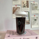 Axyaa Iced American Coffee Cup Tritan Water Bottle for Women