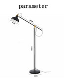 Axyaa Long Arm Iron Floor Lamp for Modern Living Room, Bedroom, and Study