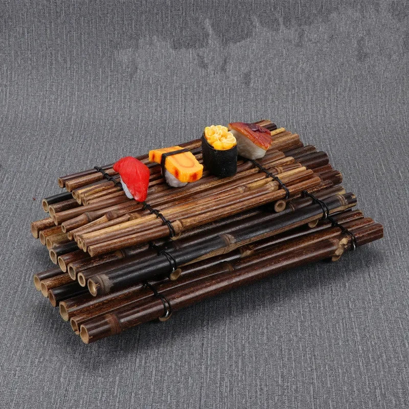 Axya Bamboo Sushi Dish Fence Plate Cuisine Sushi Boats Creative Exquisite Tools