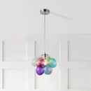 Axyaa Glass Bubble Chandelier - Nordic Ins Style LED Balloon Lamp for Girls' Room