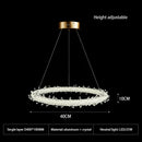 Axyaa Crystal Chandelier Circular for Living Room Nordic Dining Bedroom