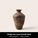 Axyaa Retro Wabi-Sabi Ceramic Vase for Stylish Living Room Flower Arrangement