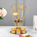 Axya Gold Dim Sum Display Rack: Creative Cake & Snack Stand, Dessert Table Decor