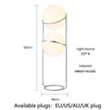 Axyaa Nordic Medieval Art Floor Lamp Acrylic Globe Light Fixture
