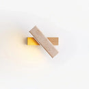 Axyaa Yellow Cave Stone LED Wall Lamp Wood Artistic Nordic Decor