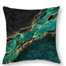 Malachite & Gold Marbled Pattern Pillow Covers by Axyaa - Sofa, Bedroom, Car
