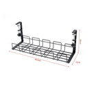 Axyaa Under-Desk Cable Management Rack | Wire Storage Organizer for Power Board Adapter