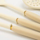 Axyaa 5-Piece Silicone Kitchen Utensil Set White Non-Stick Cooking Tools