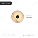 Axyaa LED Marble Round Wall Lamp for Living Room Bedroom Decor