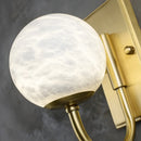 Axyaa All-copper Marble Wall Light for Indoor Decor - Alabaster Lighting
