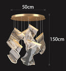 Axyaa Modern LED Pendant Chandeliers for Living Room Staircase Indoor Lighting