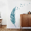 Axyaa Carved Feather Wall Stickers - Home Decor Self Adhesive Living Room Decals