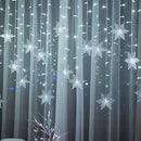 Axyaa Snowflake LED Lights: 8 Modes, Waterproof Fairy Curtain Garland for Xmas, Party, Wedding