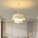 Axyaa Nordic White Fabric Chandelier Pendant Lights