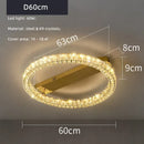 Axyaa Luxury Crystal Oval LED Pendant Dining Room Light
