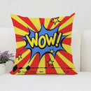 Axyaa Pop Art Cushion Cover: Fun Cartoon Pillow for Living Room Sofa or Bed