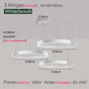 Nordic Modern Chandelier Ring Light LED Pendants Round Lamps, Axyaa Brand