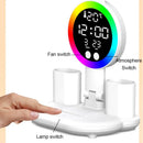 Axyaa Rechargeable Study Desk Lamp with Fan, Clock Display & LED Reading Light