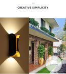Axyaa Modern 10W LED Wall Sconces, White Up Down Wall Mount Lights for Living Room
