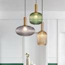 Axyaa Nordic Vintage Glass Pendant Lamp E27LED Bulb Bar Table Lamp