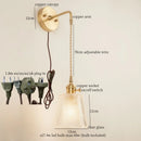 Axyaa Minimalist LED Wall Lamp with Pull Chain Switch
