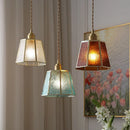 Axyaa Glass LED Pendant Lights: American Vintage Style for Dinning, Living Room & Bedroom