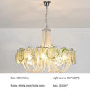 Axyaa Pink Glass Pearl Chandelier - Murano Style Vintage Living Room Light