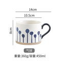 Axyaa Ceramic Hand-painted Underglaze Color Mug 450ML Coffee Tea Water Cup
