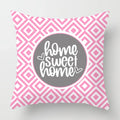 Axyaa Nordic Pink Sweet Home Sofa Cushion Cover, Cozy Living Room Decor