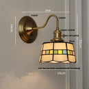 Axyaa Green Vintage LED Wall Lights with Copper Knob Switch