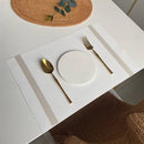 Axyaa 30x45cm Luxe Woven Vinyl Placemats for Kitchen & Dining