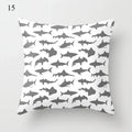 Axyaa Grey Family Pillowcase Square Cushion Cover for Home Office
