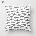 Axyaa Grey Family Pillowcase Square Office Cushion Cover