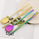 Axyaa Stainless Steel Sushi Chopsticks & Spoon Set: High-Quality Reusable Tableware
