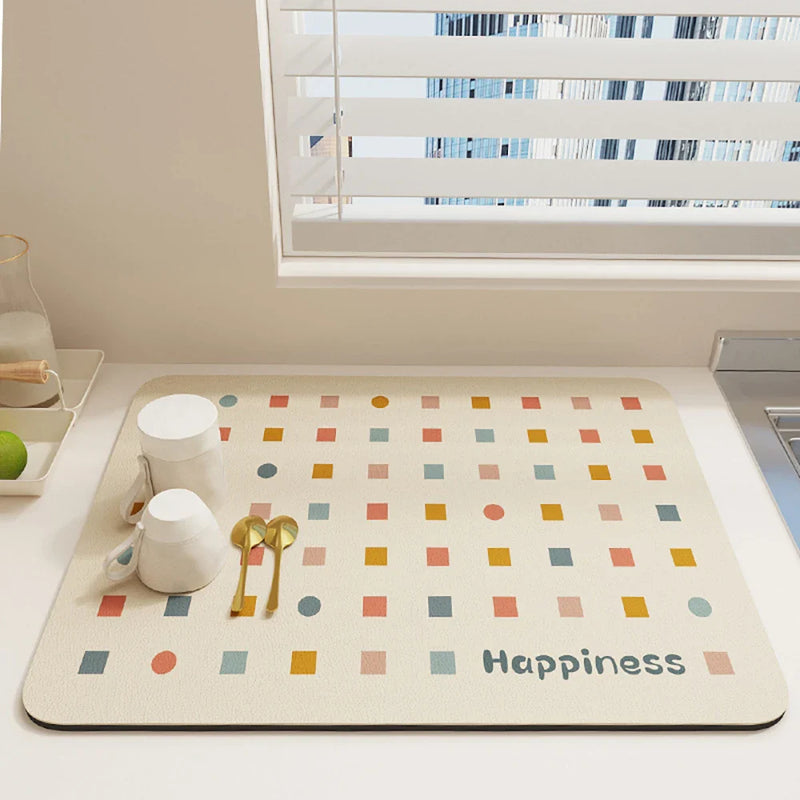 Axyaa Diatomite Drying Mat for Kitchen Sink & Bathroom Counter