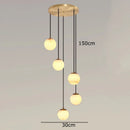 Axyaa Staircase Chandeliers for Living Room LED Pendant Light Lamps