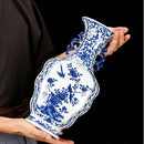 Axyaa Blue & White Porcelain Vase Decoration for Living Room, Bogu Rack, Wine Cabinet