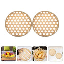 Axyaa Bamboo Round Sieve Basket: Handwoven Eco-Friendly Decorative Storage Organizer