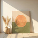 Japanese Sun Bird Landscape Canvas Print Minimalist Wall Art Posters for Modern Home Decor - Axyaa
