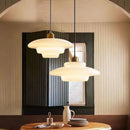 Axyaa Modern Milk Glass Pendant Lights LED for Kitchen Island Dining Room