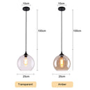 Axya Glass Pendant Light Modern Retro Living Room Bedroom Lighting Loft Lustre LED Lights