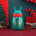 Axyaa Cartoon Antler Stainless Steel Thermos Cups: Festive Couple Cups for Christmas, New Year.