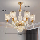 Axyaa Luxury Crystal Chandelier Pendant Light for Living & Dining Room